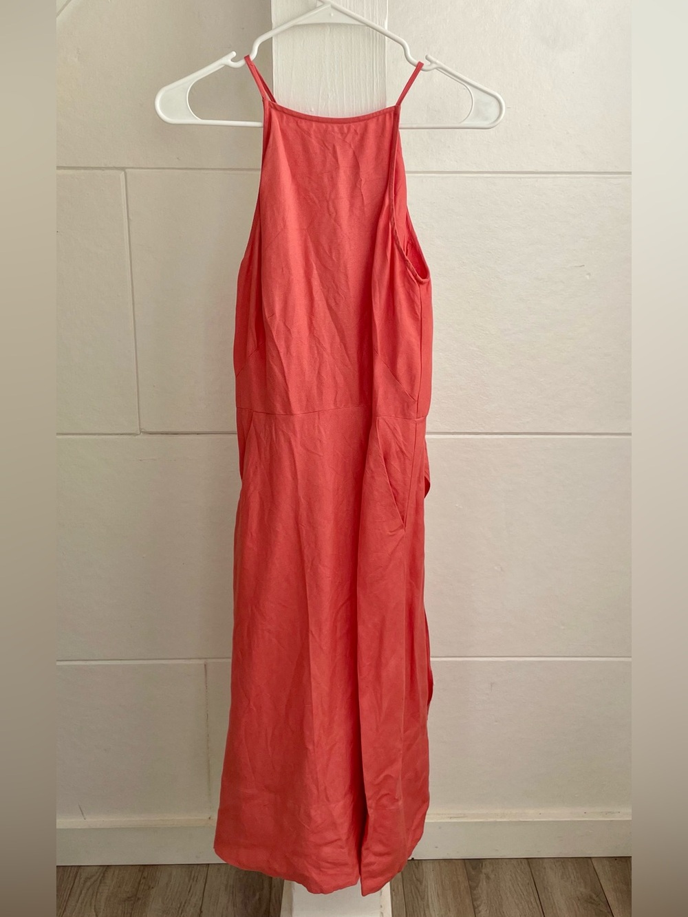 Sleeveless Coral Maxi Dress - Women's Summer Dress